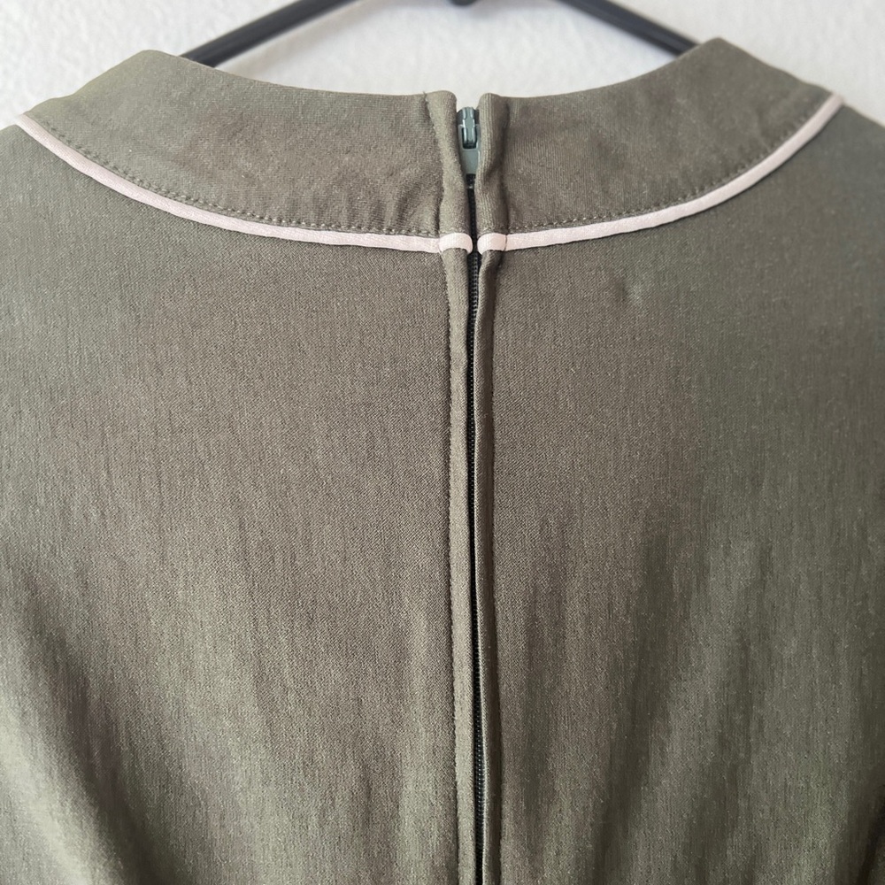 NWT Stop Staring 30s Bombshell Fitted Wiggle Dress Size Medium Army Olive Green - Picture 15 of 15
